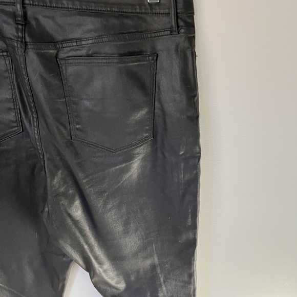 NWOT Banana Republic High Rise Skinny Coated Jeans Black SZ 18 - Picture 9 of 15